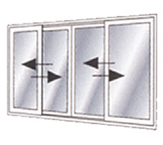 Puertas de PVC corredizas 4 paneles